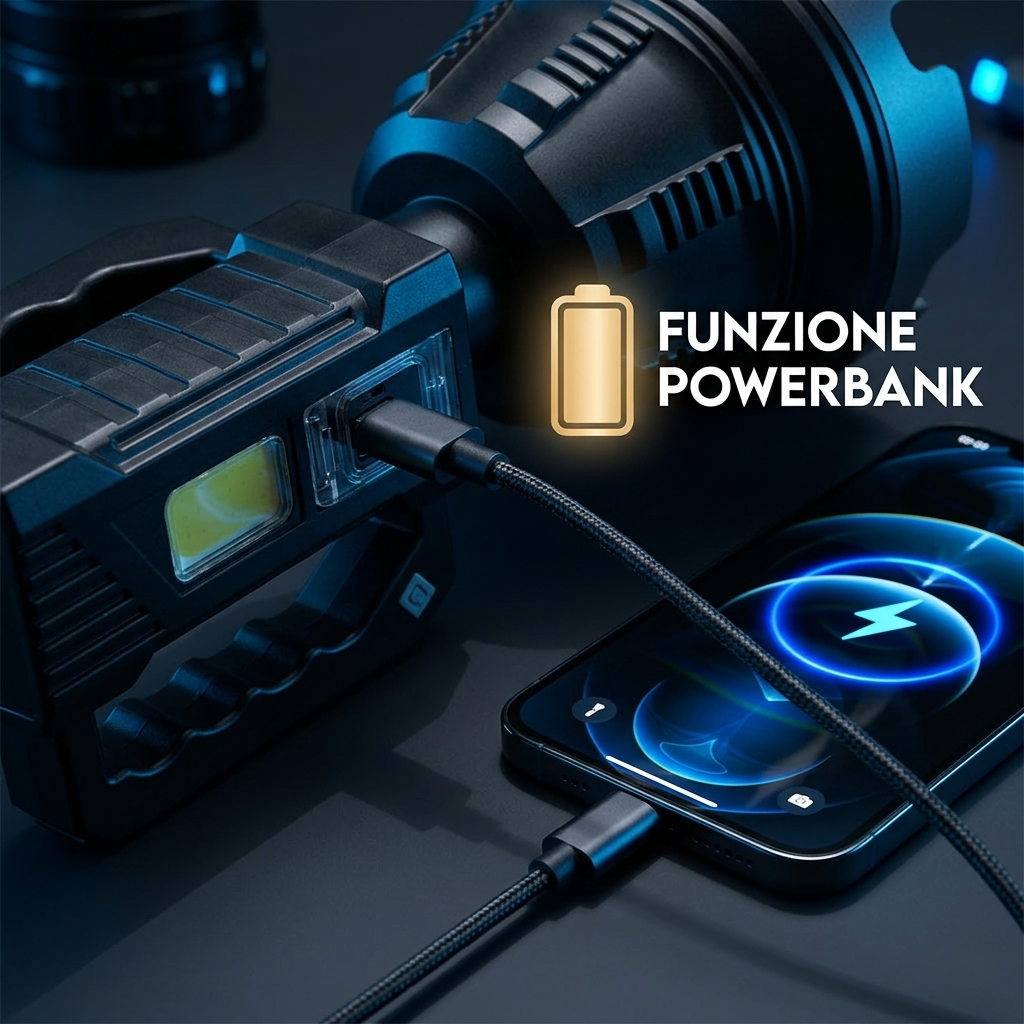 MAKA Torcia LED Ultra Potente, Ricaricabile e Impermeabile