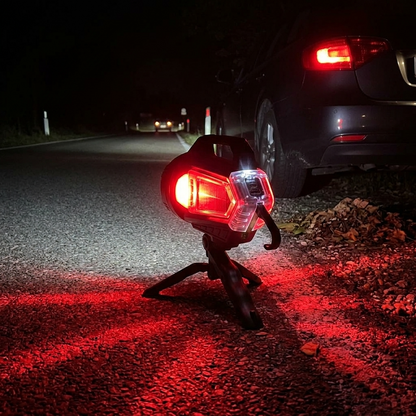 Torcia LED solare ricaricabile con treppiede e powerbank
