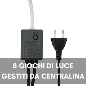Tubo LED Luminoso 10/20m Multicolore IP65 Esterno Natale Festa Giardino Decorazioni