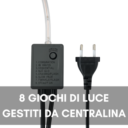 Tubo LED Luminoso 10/20m Multicolore IP65 Esterno Natale Festa Giardino Decorazioni