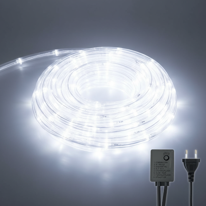Tubo LED Luminoso 10/20m Multicolore IP65 Esterno Natale Festa Giardino Decorazioni