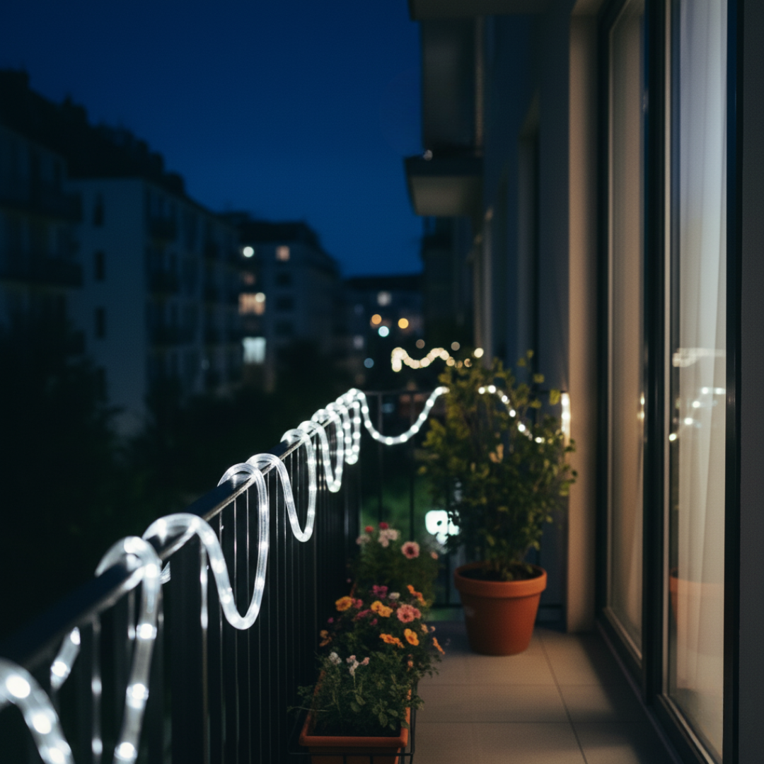 Tubo LED Luminoso 10/20m Multicolore IP65 Esterno Natale Festa Giardino Decorazioni