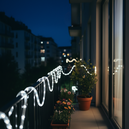 Tubo LED Luminoso 10/20m Multicolore IP65 Esterno Natale Festa Giardino Decorazioni