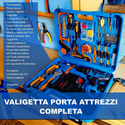 Screwdriver with case and multipurpose tool kit